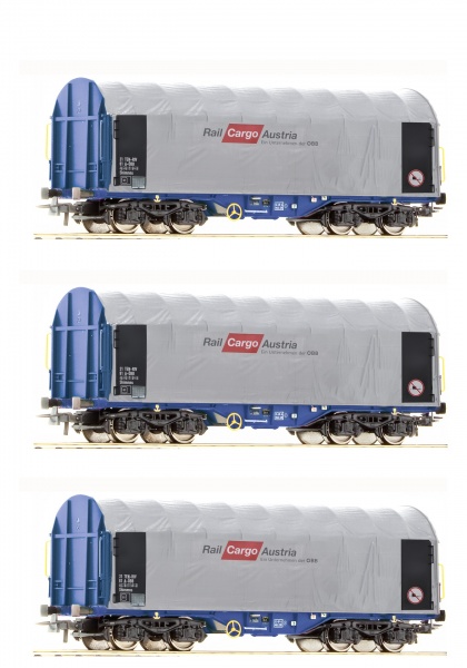 Set of 3 Slide tarpaulin cars<br /><a href='images/pictures/Roco/Roco-67155.jpg' target='_blank'>Full size image</a>